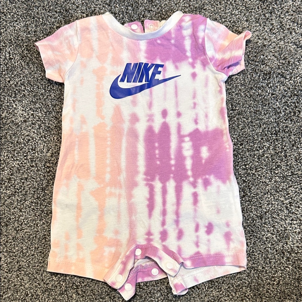 Nike Kids shorts Jumpsuit - Pink and Purple Tie-Dye